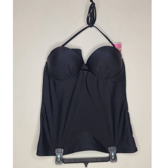 NWT Candies black tankini swim top - large - Picture 1 of 5